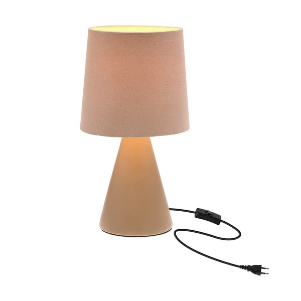 Smėlio spalvos stalinis šviestuvas (aukštis 24,5 cm) su tekstiliniu gaubtu Satti – Candellux Lighting-image-4