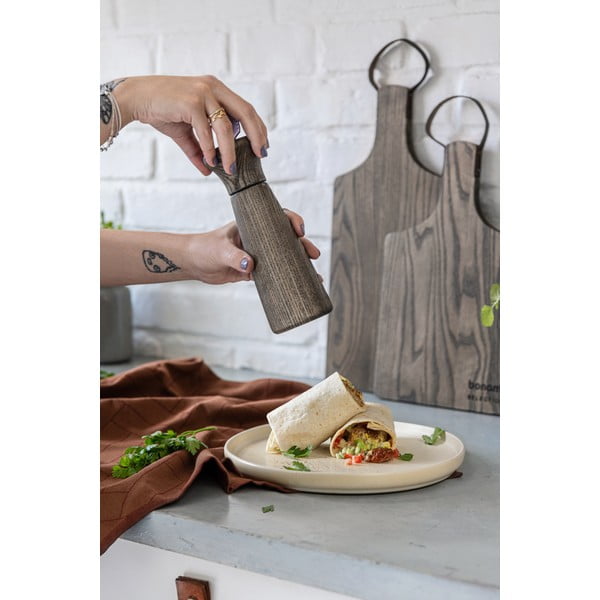 Rudos spalvos iš medienos druskos ir pipirų malūnėlis Rustic – Bonami Selection-image-1