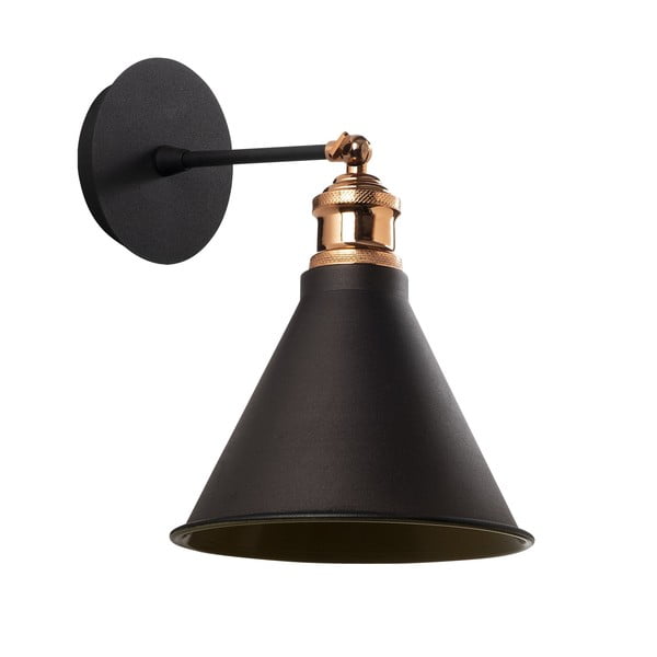 Juodos spalvos/auksinės spalvos sieninė lempa ø 20 cm Tramino – Opviq lights-image-2