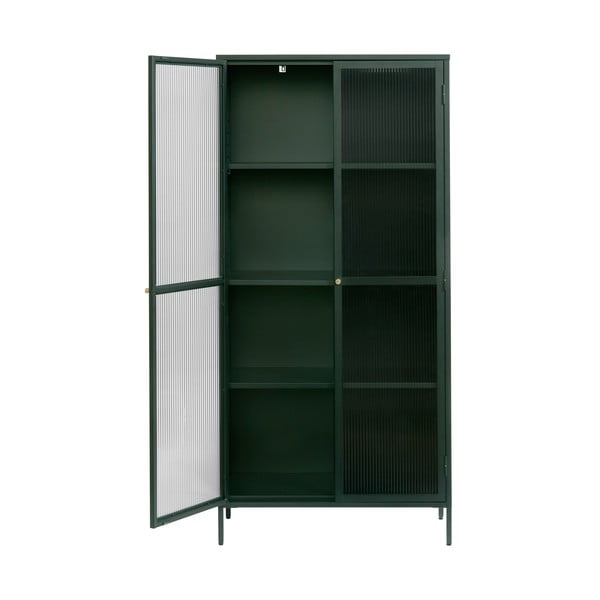 Tamsiai žalia metalinė vitrina 90x190 cm Bronco - Unique Furniture-image-2
