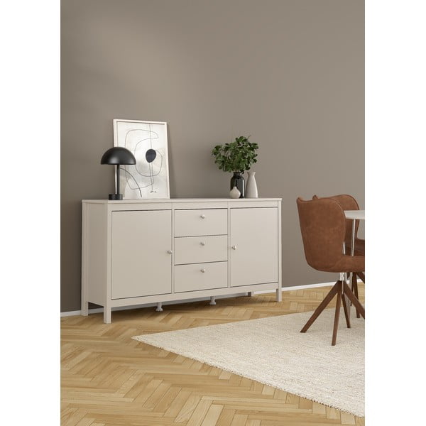 Pilkai smėlinės spalvos šoninė spintelė 152x80x38 cm Madrid – Tvilum-image-3