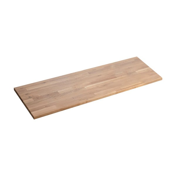 Iš ąžuolo masyvo vonios kambario stalviršis natūralios spalvos 140x36 cm Woody – Sapho