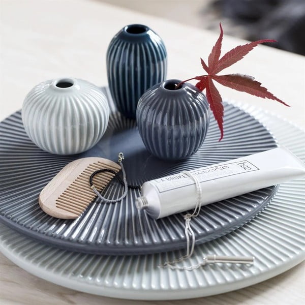 3 akmens masės vazų rinkinys Kähler Design Hammershoi Miniature Cold Palette-image-1