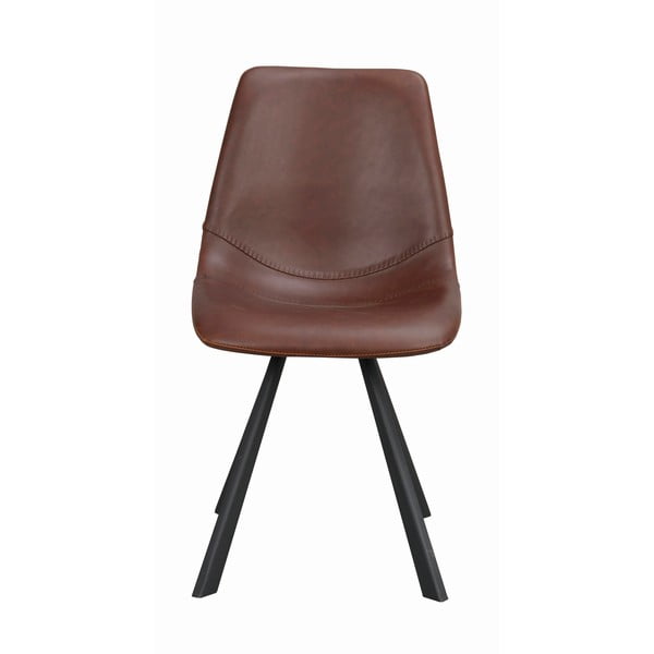 Rudos spalvos valgomojo kėdė su juodomis kojomis Rowico Alpha-image-3
