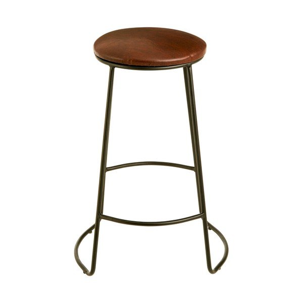 Juodos spalvos/rudos spalvos iš audinio baro taburetė (sėdynės aukštis 64 cm) Brixton – Premier Housewares-image-3