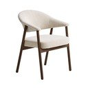 Kreminės spalvos iš ąžuolo masyvo valgomojo kėdžių komplektas su porankiais 2 vnt. Elk – Unique Furniture