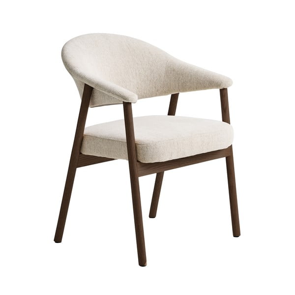 Kreminės spalvos iš ąžuolo masyvo valgomojo kėdžių komplektas su porankiais 2 vnt. Elk – Unique Furniture