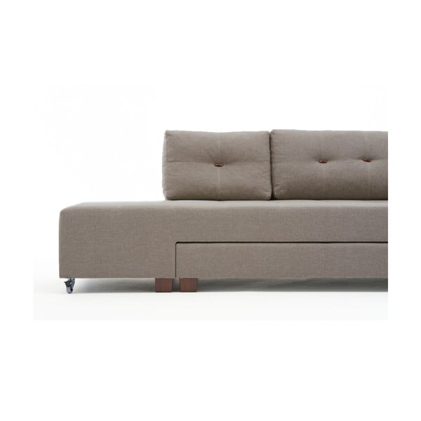 Sulankstoma kampinė sofa smėlio spalvos (su dešiniuoju kampu) Manama – Balcab Home-image-3