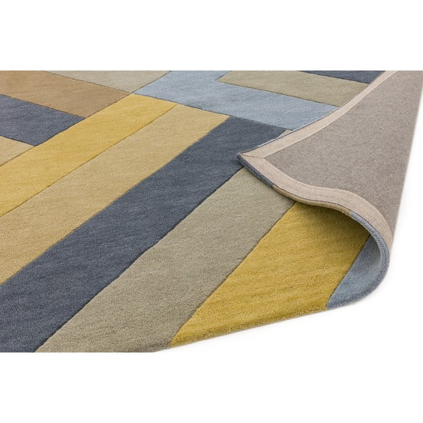 Pilkos ir geltonos spalvos kilimas Asiatic Carpets Big Zig, 200 x 290 cm-image-4