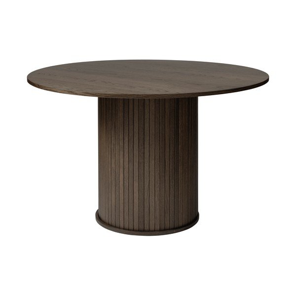 Apvalios formos valgomojo stalas iš ąžuolo ø 120 cm Nola – Unique Furniture