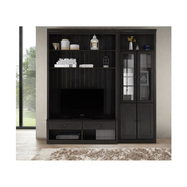 Iš pušies masyvo TV spintelių komplektas rudos spalvos 214x223 cm Anita – Støraa-image-1