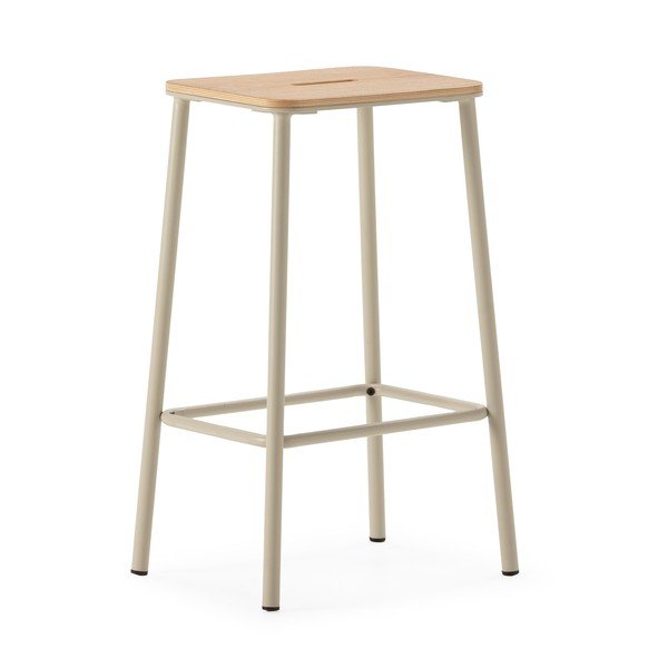 Kreminės spalvos baro kėdžių komplektas 2 vnt. (sėdynės aukštis 65 cm) Abba – Marckeric