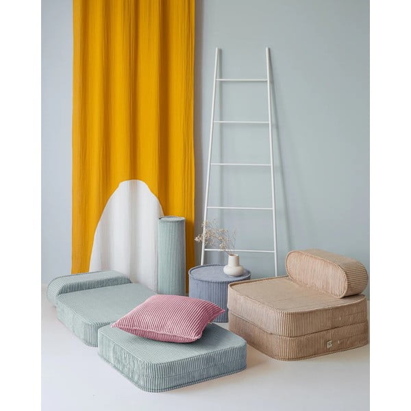 Rožinės spalvos iš kordinio velveto vaikiška sofos pagalvėlė Block – Wigiwama-image-1