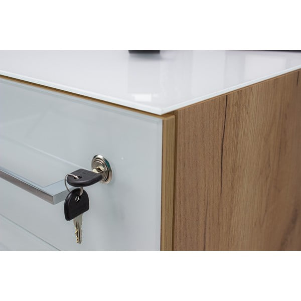 Balta natūrali ąžuolinė spintelė 40x55 cm Monteria - Germania-image-1