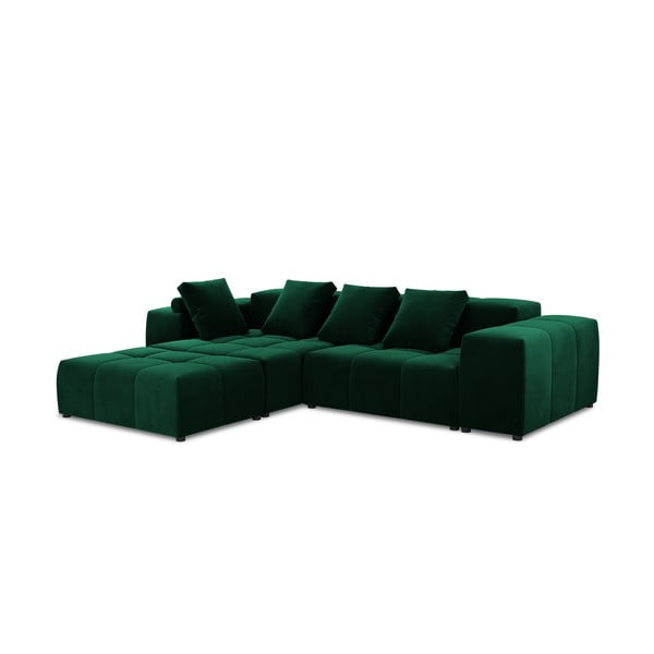 Žalio aksomo kampinė sofa (kintama) Rome Velvet - Cosmopolitan Design-image-2