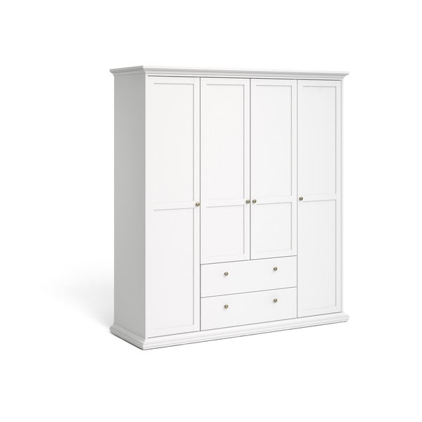 Drabužių spinta baltos spalvos 181x201 cm Paris – Tvilum-image-2