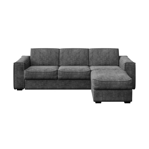 Tamsiai pilka kampinė sofa Mesonica Munro, dešinysis kampas, 308 cm