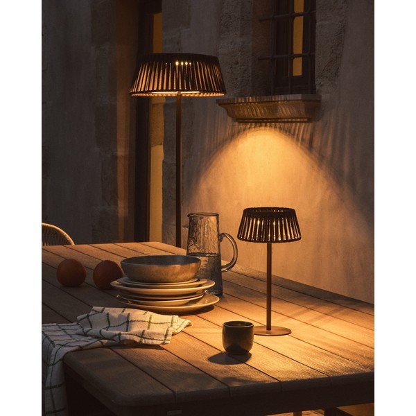 Stalinis/nešiojamas lauko šviestuvas LED saulės baterijos (aukštis 30 cm) Aldet – Kave Home-image-1