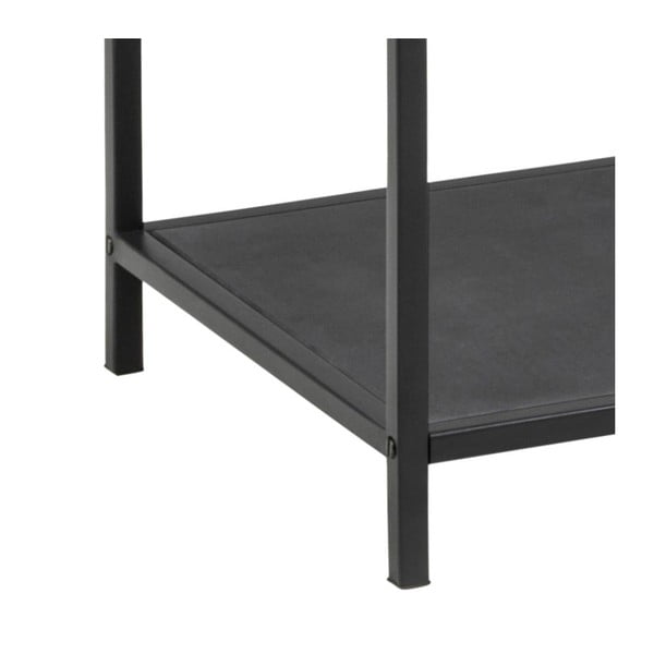 Iš stiklo pastatoma lentyna juodos spalvos 35x83 cm Seaford – Actona-image-4