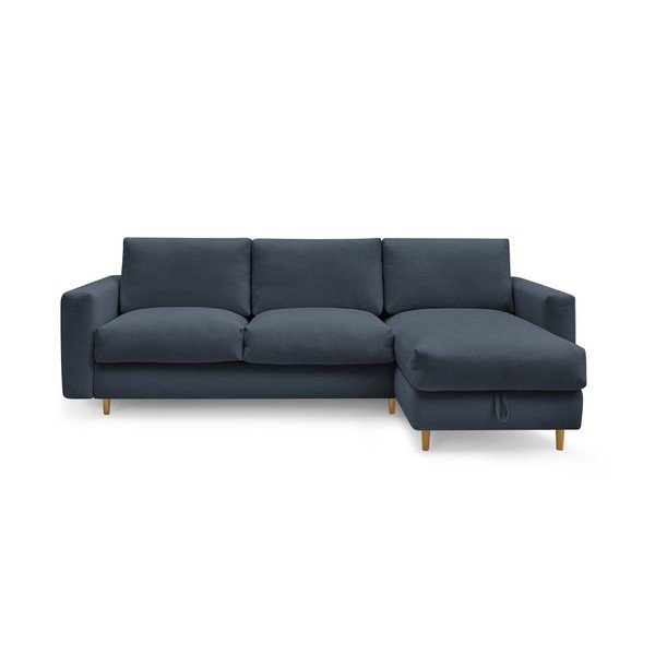 Tamsiai mėlynos spalvos kampinė sofa Nouveau Cocoone – Bobochic Paris