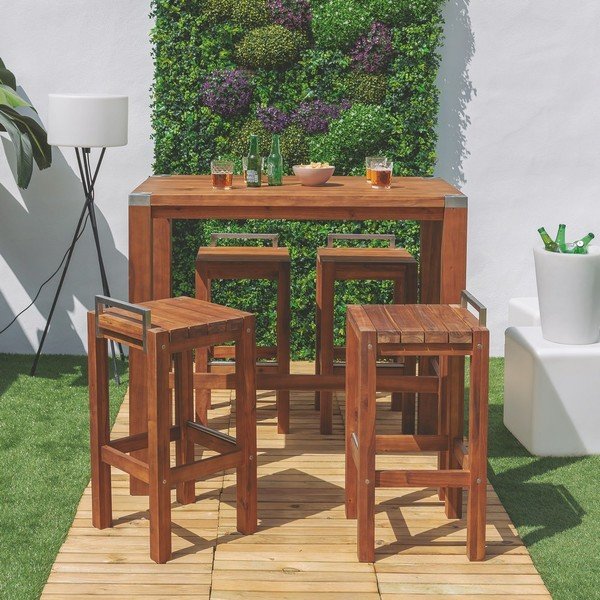 Medinės sodo baro kėdės Norah - LDK Garden-image-1