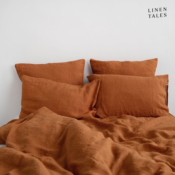 200x220 cm mūrinės spalvos lininė dvigulė paklodė - Linen Tales-image-1