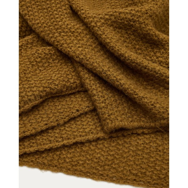 Megzta antklodė ir pledas iš vilnos/iš mišraus pluošto 130x170 cm Melany – Kave Home-image-1