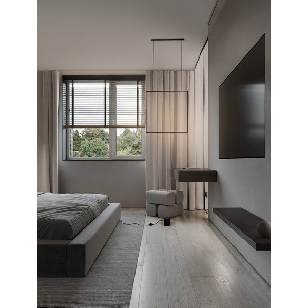 Matinės juodos spalvos iš metalo pastatomas šviestuvas LED (aukštis 392 cm) Dahlia – Nova Luce-image-1