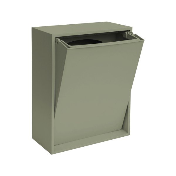 Pilkai žalios spalvos iš perdirbto plastiko šiukšliadėžė rūšiavimui/sieninė Recycling Box – ReCollector