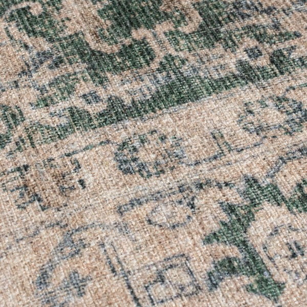 Skalbiamas žalios spalvos kilimas 152x230 cm Beau Floral – Flair Rugs-image-3