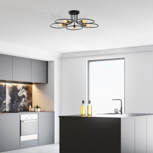 Lubinis šviestuvas juodos spalvos Circle – Opviq lights-image-1