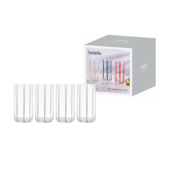 Stiklinės 4 vnt. 450 ml Stripe – Ladelle-image-2