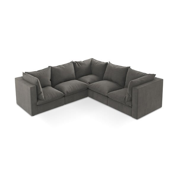 Tamsiai pilkos spalvos kampinė sofa Manao – Makamii-image-3