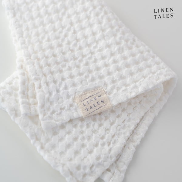 Baltas rankšluostis 50x70 cm Honeycomb - Linen Tales