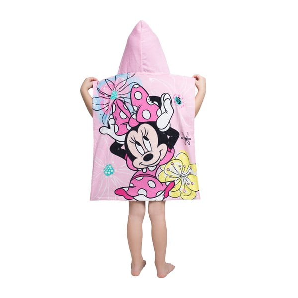 Vaikiškas chalatas rožinės spalvos iš frote audinio Minnie – Jerry Fabrics-image-2