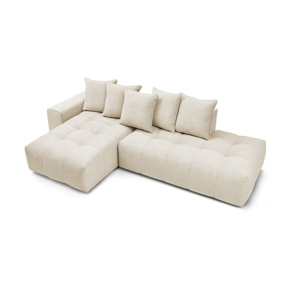 Smėlio spalvos kampinė sofa (kairysis kampas) Mont-Blanc - Bobochic Paris-image-4