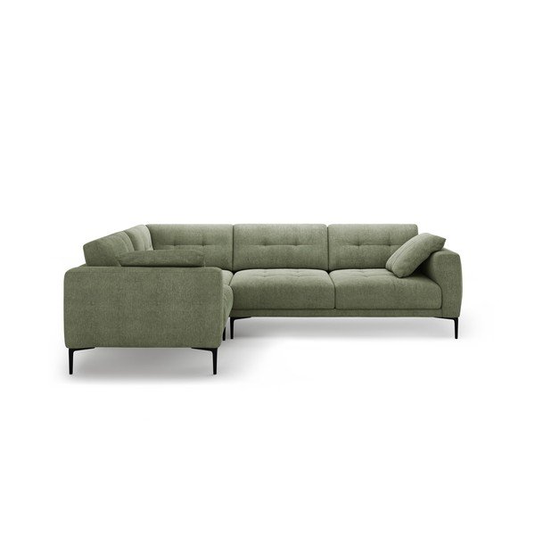 Žalios spalvos kampinė sofa (su kairiuoju kampu/„L“ formos) Bemy – Micadoni -image-1