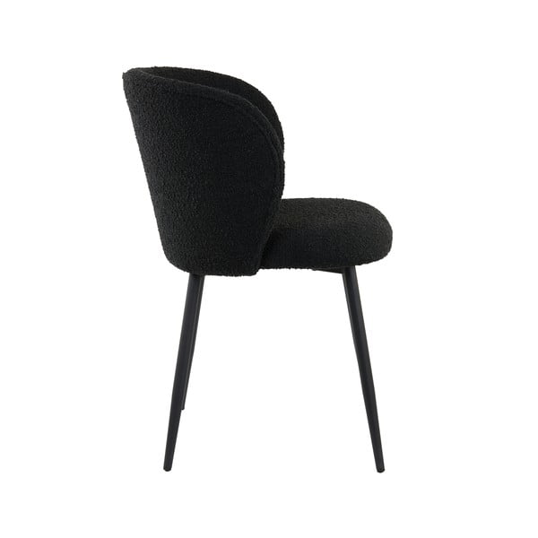 Juodos spalvos iš audinio valgomojo kėdė Elyna – Light & Living-image-2