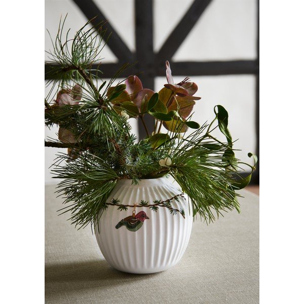 Balto porceliano kalėdinė vaza Kähler Design Hammershøi, aukštis 13 cm-image-1