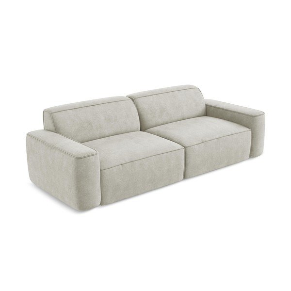 Kreminės spalvos iš šenilinio audinio sofa 244 cm Omao – Makamii-image-4