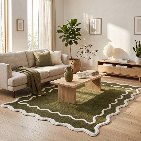 Tamsiai žalios spalvos kilimas 120x170 cm Dolce – ESTE-image-1