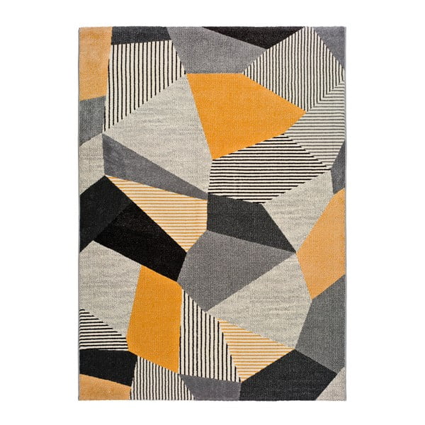Oranžinės ir pilkos spalvos kilimas Universalus Gladys Sarro, 80 x 150 cm