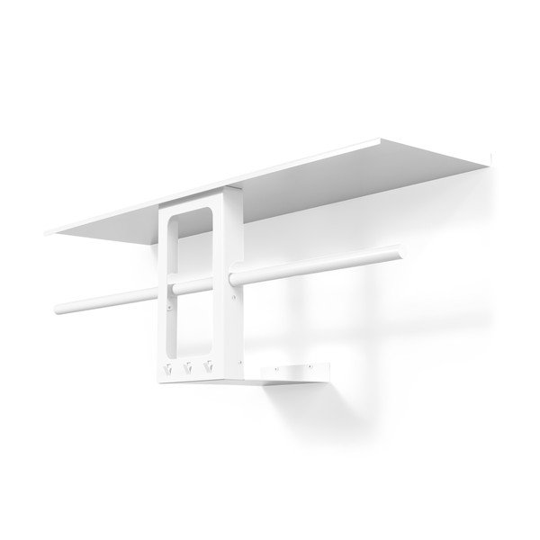 Baltos spalvos iš plieno sieninė lentyna su lentyna 100 cm Luno Small – Spinder Design