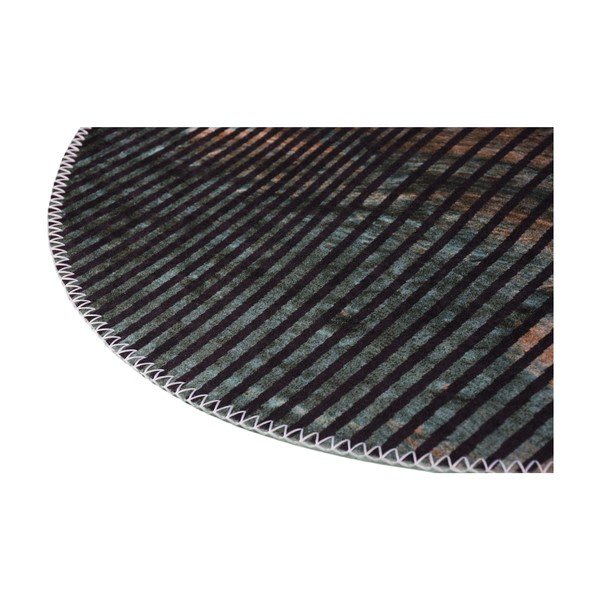 Skalbiamas apvalios formos kilimas juodos spalvos ø 80 cm – Vitaus-image-2