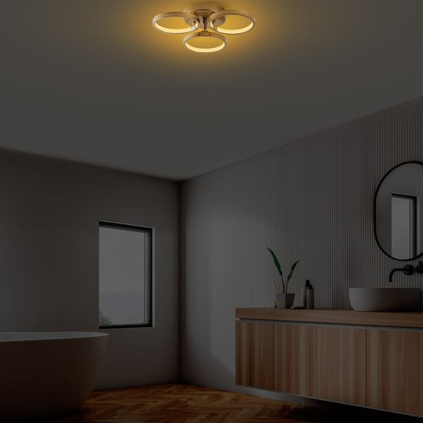 Lubinis šviestuvas auksinės spalvos LED ø 17 cm Halka – Opviq lights-image-3