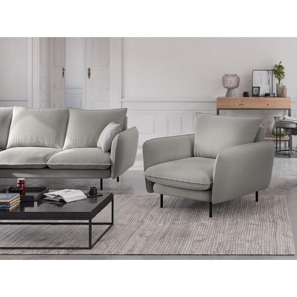 Šviesiai pilkas kreslas Cosmopolitan Design Vienna-image-1