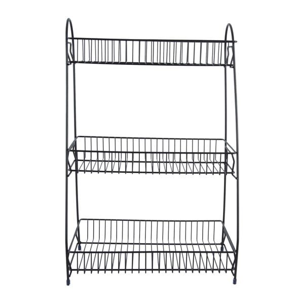 Juodos spalvos metalinės virtuvės lentynos su 3 aukso spalvos lentynomis PT LIVING Tidy-image-2