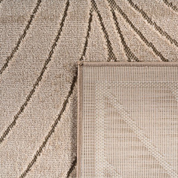 Smėlio spalvos apvalios formos lauko ir vidaus kilimas ø 120 cm Nova 1204 – Ayyildiz Carpets-image-3