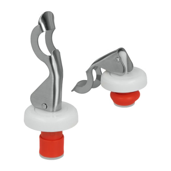 2 nerūdijančio plieno butelių dangtelių rinkinys Metaltex -image-1