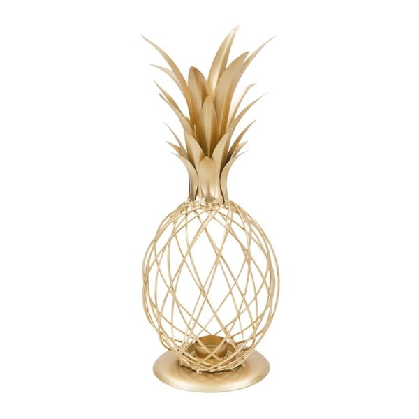 Geležinis auksinis arbatos žvakidės laikiklis Mauro Ferretti Pineapple Glam